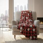 Gonk Print Christmas Throw Blanket Cozy Festive Holiday Decor Gift - 127 x 152cm