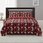 Ultra Soft Teddy Duvet Cover Set Gonk Christmas Print Cozy Fleece Bedding - Single