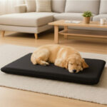 Fleece Large Pet Bed Cover Soft Warm Washable Dog and Cat Bed for Cozy Comfort - Black