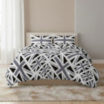 Union Jack Duvet Cover Set Trendy British Flag Bedding Bedroom Decor - Super King - Blue