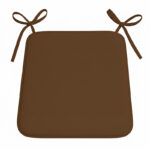 Foam Seat Pad with Ties Comfortable Chair Cushion for Dining, Kitchen Garden Seating - Chocolate