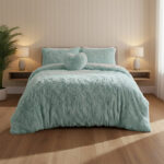 Super Fluffy Duvet Cover Ultra Soft, Cloud-Like Comfort Snug Sleep - King - Duck Egg