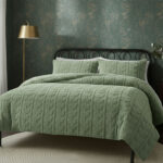 Leaves Embossed Cozy Fleece Bedding