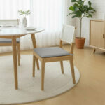 Foam Seat Pad with Ties Pack of 4 Comfortable Chair Cushion for Dining, Kitchen Garden Seating - Grey