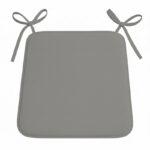 Foam Seat Pad with Ties Comfortable Chair Cushion for Dining, Kitchen Garden Seating - Grey