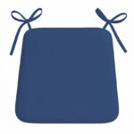 Foam Seat Pad with Ties Comfortable Chair Cushion for Dining, Kitchen Garden Seating - Navy