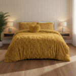 Super Fluffy Duvet Cover Ultra Soft, Cloud-Like Comfort Snug Sleep - Single - Ochre