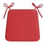Foam Seat Pad with Ties Comfortable Chair Cushion for Dining, Kitchen Garden Seating - Red