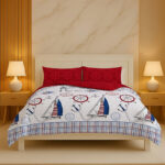 Pirate Duvet Cover Set Adventure Themed Bedding with Pillowcases - Super King - Red