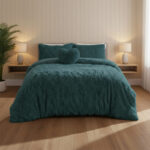 Super Fluffy Duvet Cover Ultra Soft, Cloud-Like Comfort Snug Sleep - Single - Teal