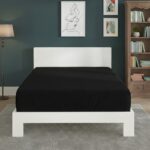 Polycotton Fitted Sheet Extra Deep 40cm Skirt Easy Care - King - Black