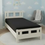 Flannelette Cot Bed Fitted Sheet Soft Brushed Cotton Bedding Comfort - Black