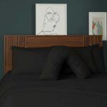 V Shape Pillowcase for Support Maternity Pillows Polycotton Easy Care - Black