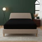 Flannelette Fitted Sheet Extra Deep 40cm Skirt Soft Brushed Cotton - King - Black