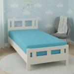 Flannelette Cot Bed Fitted Sheet Soft Brushed Cotton Bedding Comfort - Blue