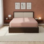 Satin Stripe Soft Touch Fitted Sheet 40cm Extra Deep Skirt Bed Linen - Super King - Blush Pink