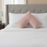 Microfibre Soft Touch V Shape Satin Stripe Pillowcase - Blush Pink
