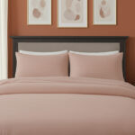 Microfibre Soft Touch Satin Stripe Housewife Pillowcase Pair - Blush Pink