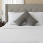 Microfibre Soft Touch V Shape Satin Stripe Pillowcase - Charcoal