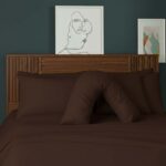 V Shape Pillowcase for Support Maternity Pillows Polycotton Easy Care - Chocolate