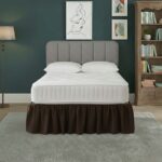 Base Valance Polycotton Sheet for Divan Beds Easy Care Bed Base Cover - King - Chocolate