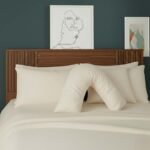 V Shape Pillowcase for Support Maternity Pillows Polycotton Easy Care - Cream