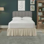 Base Valance Polycotton Sheet for Divan Beds Easy Care Bed Base Cover - Single - Cream
