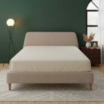 Flannelette Fitted Sheet Extra Deep 40cm Skirt Soft Brushed Cotton - King - Cream