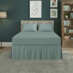 Fitted Valance Bed Sheet Polycotton Mattress Cover And Frill Easy Care - Single - Duck Egg Blue
