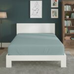 Polycotton Fitted Sheet Extra Deep 40cm Skirt Easy Care - King - Duck Egg Blue