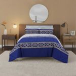 Greek Design Complete Bedding Set Duvet Cover Pillowcase Fitted Sheet - Double
