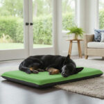 Fleece Large Pet Bed Soft Warm Washable Dog and Cat Bed for Cozy Comfort - Green