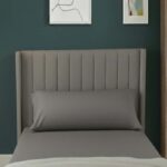 Bolster Support Pillow Pillowcase Plain Dyed Pillow Linen Easy Care - Double 4FT6inch - Grey