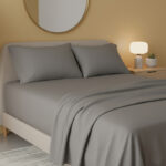 Flannelette Flat Sheet Soft Brushed Cotton Bedding for Warmth Comfort - Super King - Grey