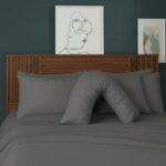 V Shape Pillowcase for Support Maternity Pillows Polycotton Easy Care - Grey