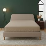 Flannelette Fitted Sheet Extra Deep 40cm Skirt Soft Brushed Cotton - King - Latte
