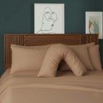 V Shape Pillowcase for Support Maternity Pillows Polycotton Easy Care - Latte