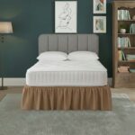 Base Valance Polycotton Sheet for Divan Beds Easy Care Bed Base Cover - King - Latte