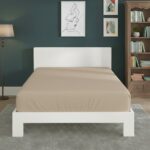 Polycotton Fitted Sheet Extra Deep 40cm Skirt Easy Care - Double - Latte