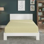Polycotton Fitted Sheet Extra Deep 40cm Skirt Easy Care - Super King - Lemon