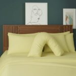 V Shape Pillowcase for Support Maternity Pillows Polycotton Easy Care - Lemon