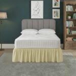Base Valance Polycotton Sheet for Divan Beds Easy Care Bed Base Cover - King - Lemon