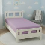 Flannelette Cot Bed Fitted Sheet Soft Brushed Cotton Bedding Comfort - Lilac