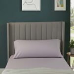 Bolster Support Pillow Pillowcase Plain Dyed Pillow Linen Easy Care - Double 4FT6inch - Lilac