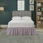 Base Valance Polycotton Sheet for Divan Beds Easy Care Bed Base Cover - Single - Lilac