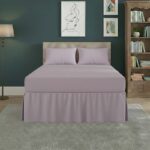 Fitted Valance Bed Sheet Polycotton Mattress Cover And Frill Easy Care - King - Lilac