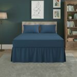 Fitted Valance Bed Sheet Polycotton Mattress Cover And Frill Easy Care - Small Double 4FT - Mid Blue