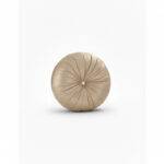 Round Diamante Cushion Sparkly Crystal Embellished Glam Filled Cushion - Mink