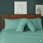 V Shape Pillowcase for Support Maternity Pillows Polycotton Easy Care - Mint