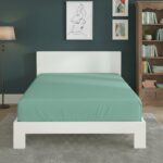 Polycotton Fitted Sheet Extra Deep 40cm Skirt Easy Care - Double - Mint Green